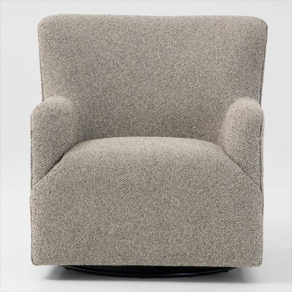 polly dark brown swivel chair   