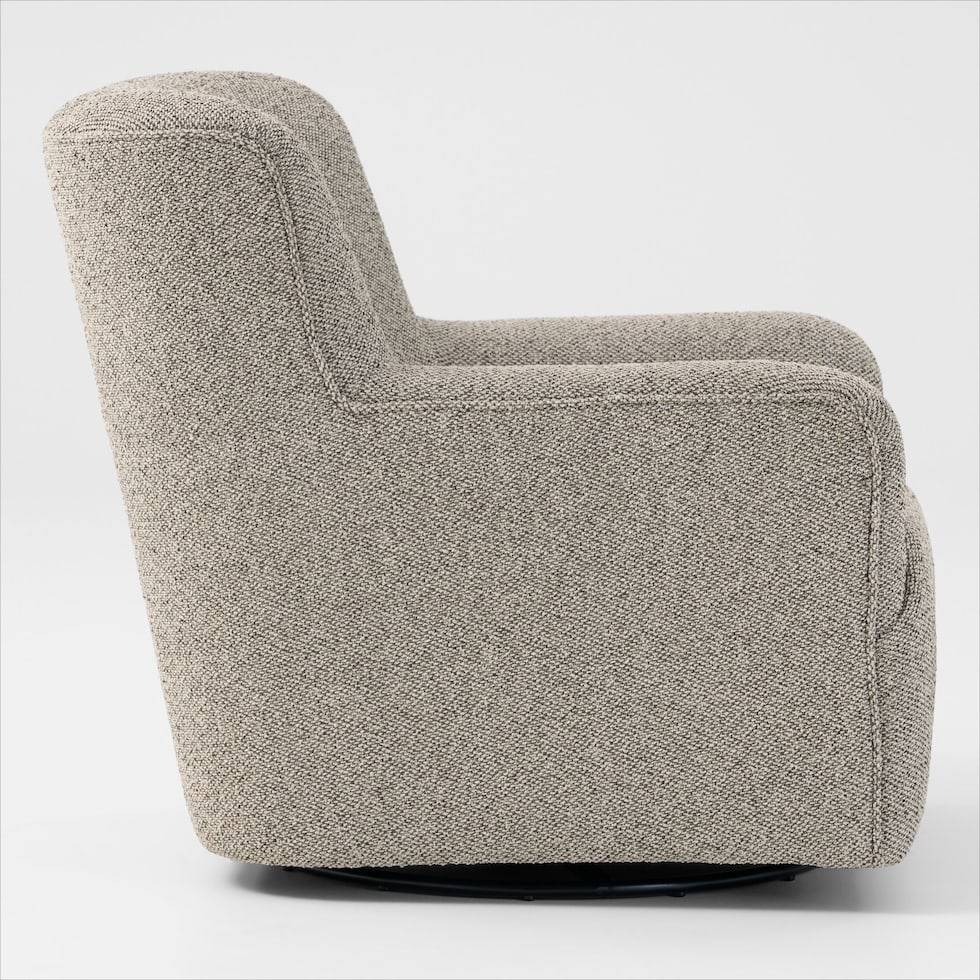 polly dark brown swivel chair   