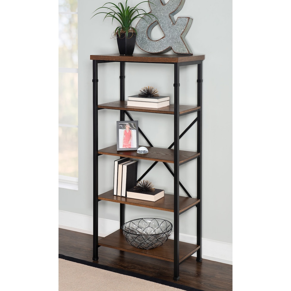 polson dark brown bookcase   