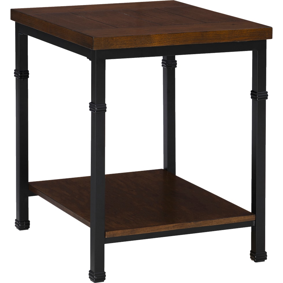 polson dark brown end table   