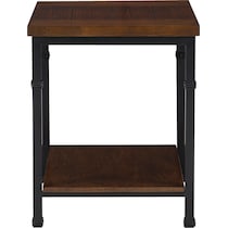 polson dark brown end table   