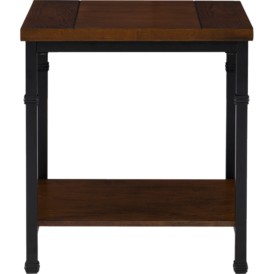 polson dark brown end table   