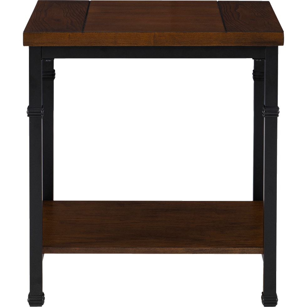 polson dark brown end table   