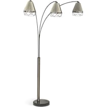 polygon silver floor lamp   
