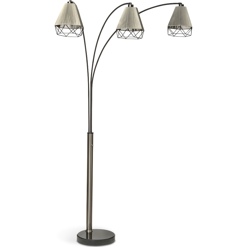 polygon silver floor lamp   