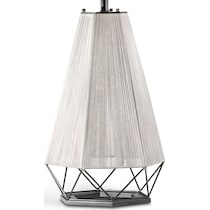 polygon silver table lamp   