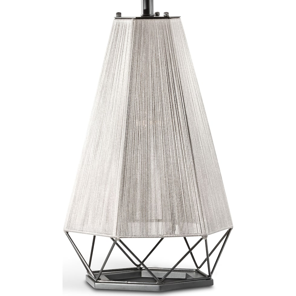 polygon silver table lamp   