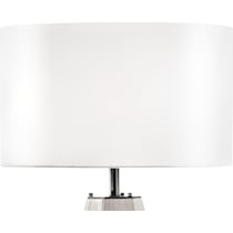 polygon silver table lamp   