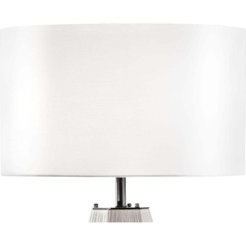 polygon silver table lamp   