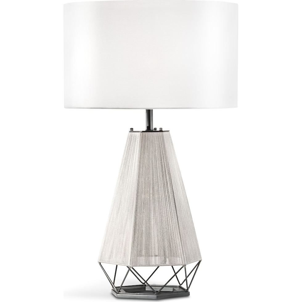 polygon stainless steel table lamp   