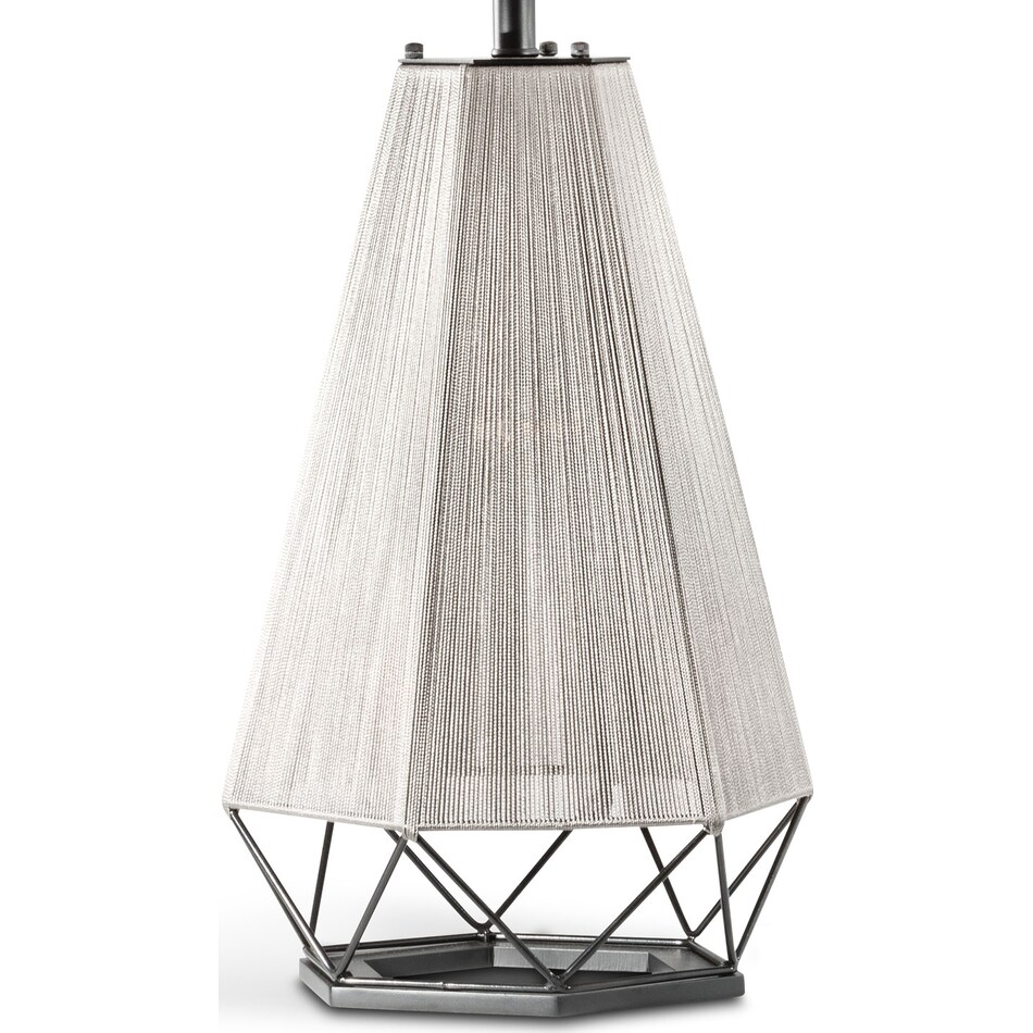 polygon stainless steel table lamp   