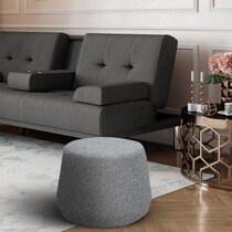 pomona gray ottoman   