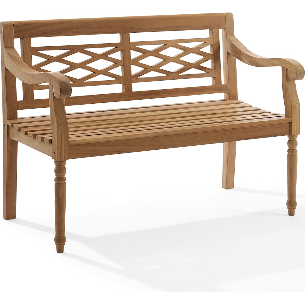 pompano light brown outdoor bench   