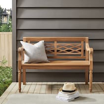 pompano light brown outdoor bench   