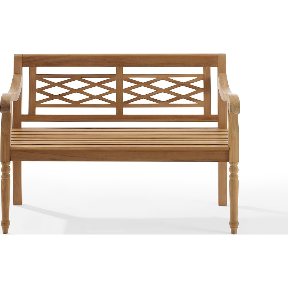 pompano light brown outdoor bench   