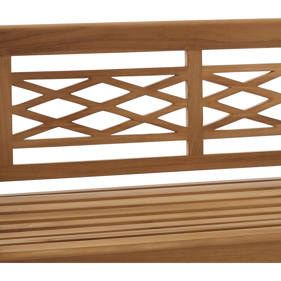 pompano light brown outdoor bench   