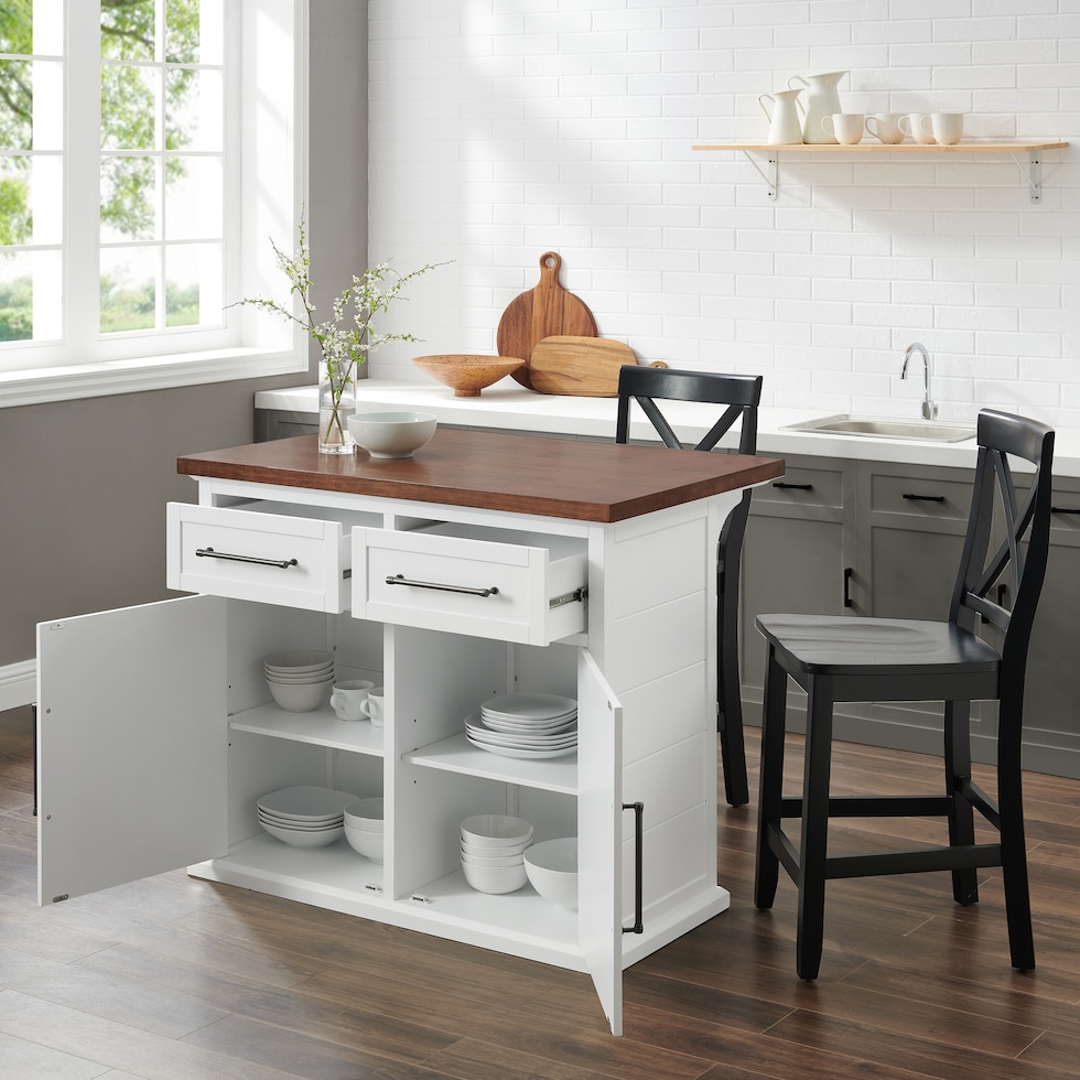 popeye white kitchen island   