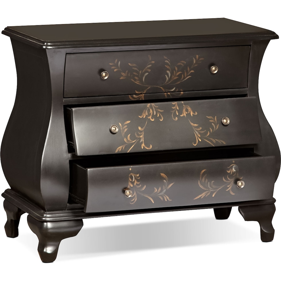portage dark brown accent chest   