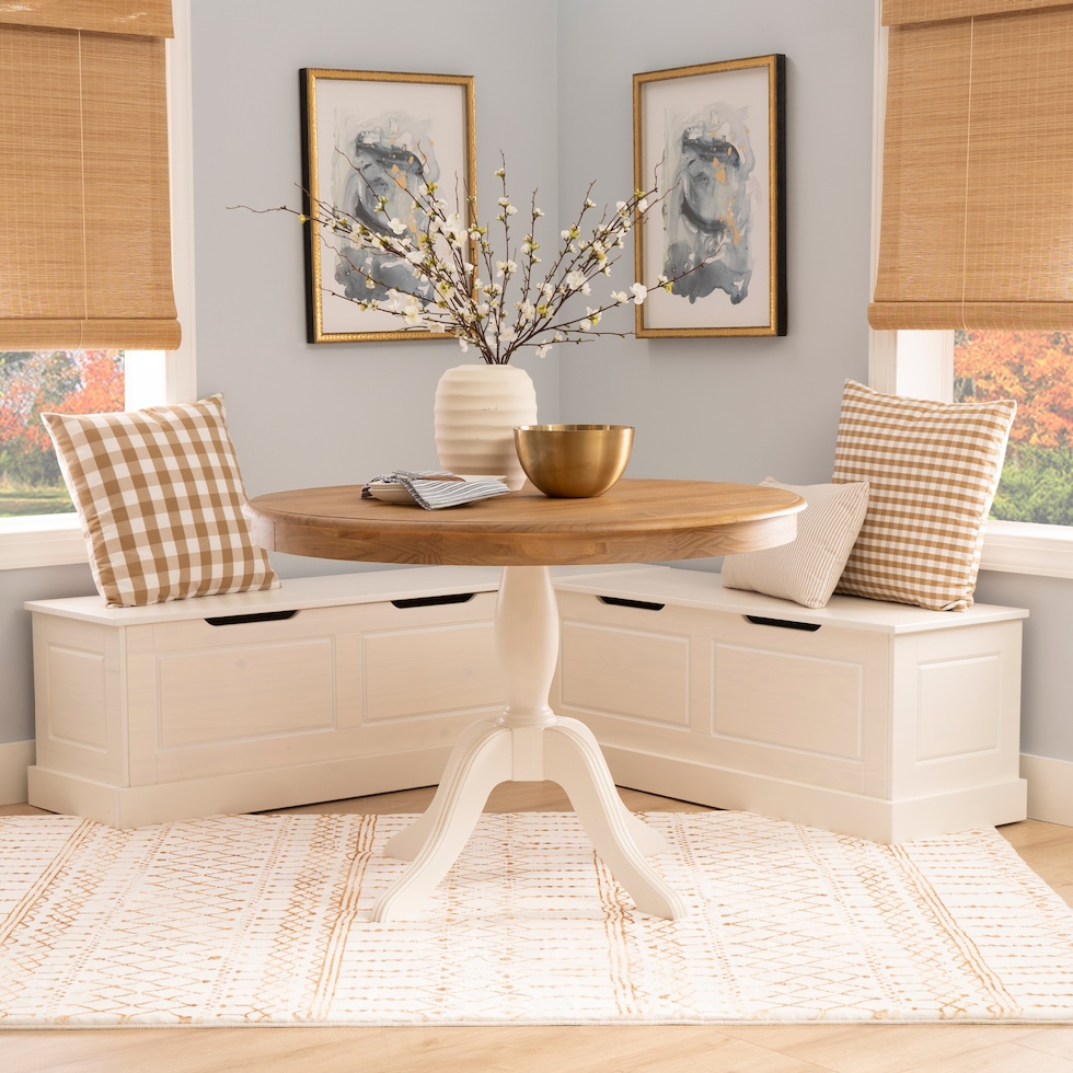 porter white corner nook   