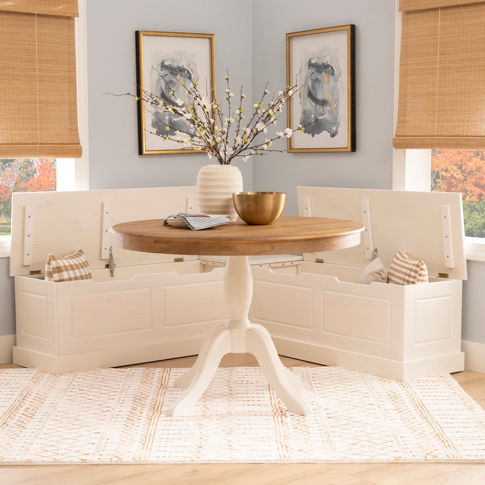 porter white corner nook   