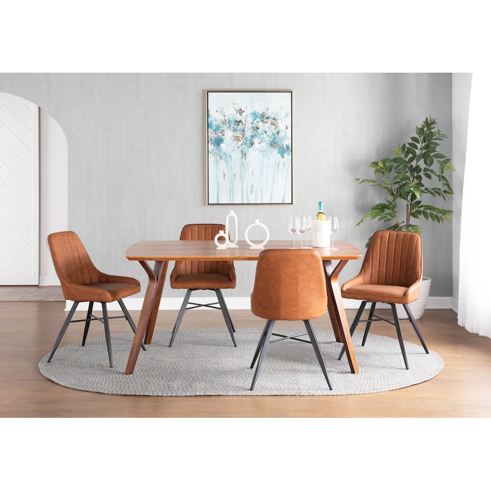 portia dark brown dining chair   