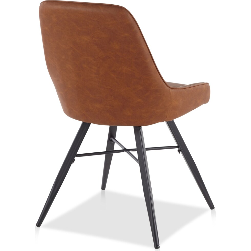 portia dark brown dining chair   