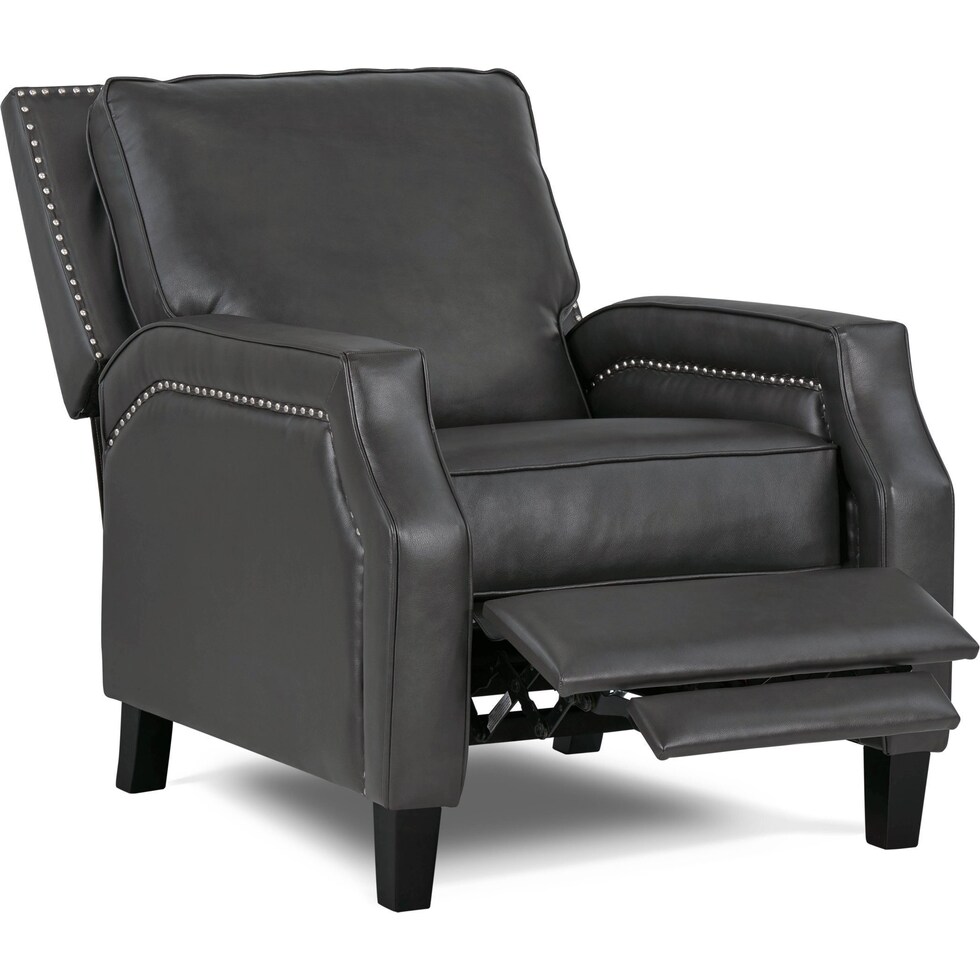 portico gray manual recliner   