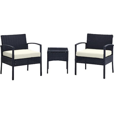 Portland Outdoor Set of 2 Chairs and End Table