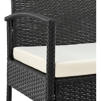 portland black cream outdoor chair set   