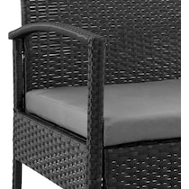 portland black gray outdoor loveseat set   