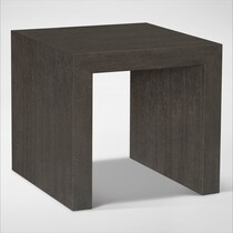 portland gray end table   