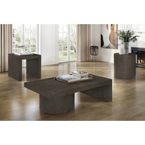 portland gray end table   