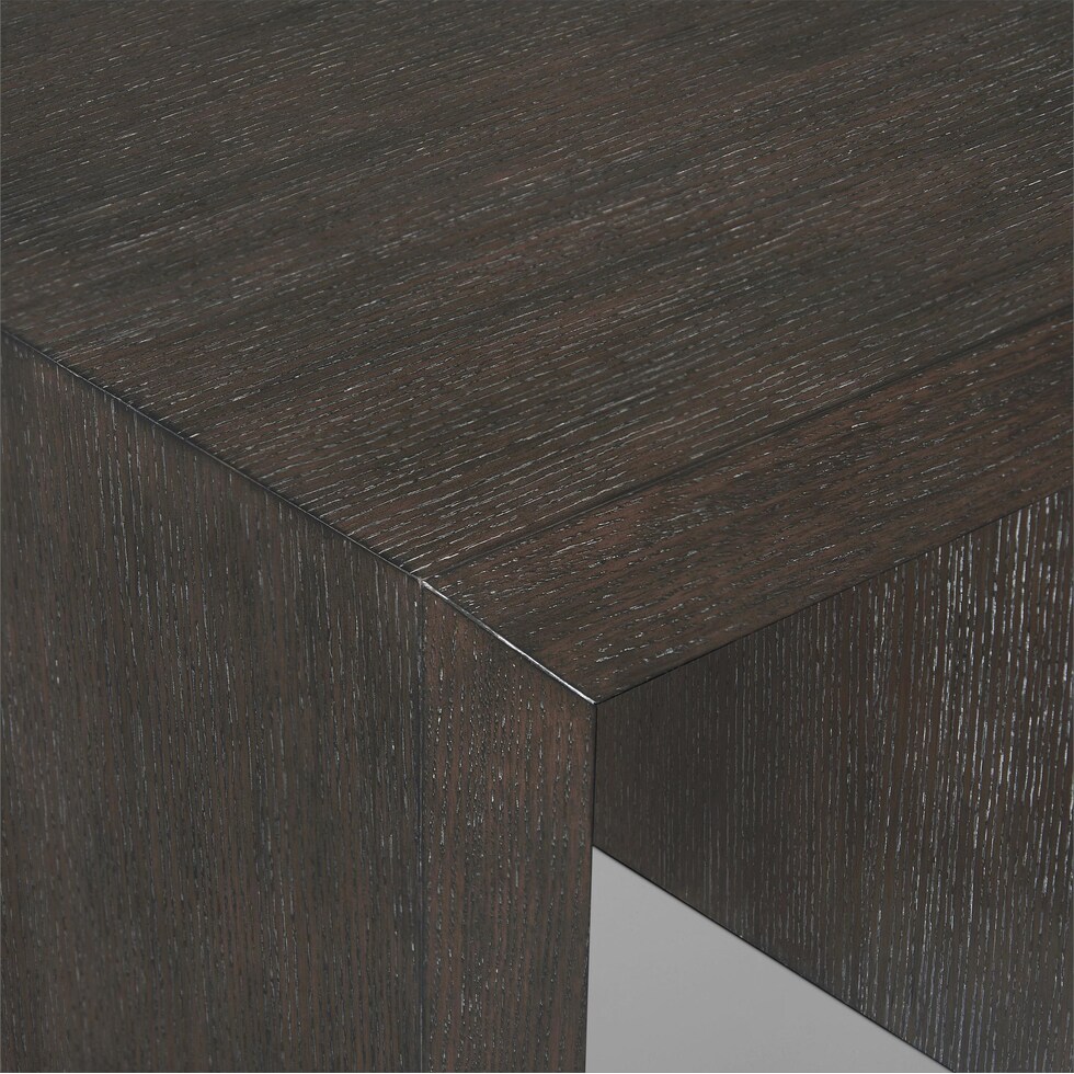 portland gray end table   