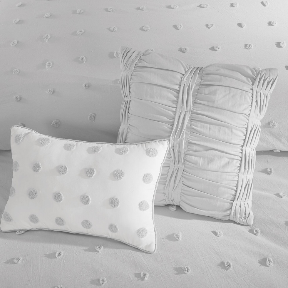 posey gray full queen bedding set   