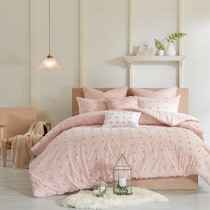 posey pink king bedding set   