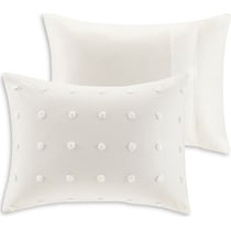 posey white full queen bedding set   