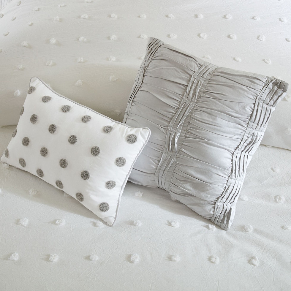 posey white full queen bedding set   