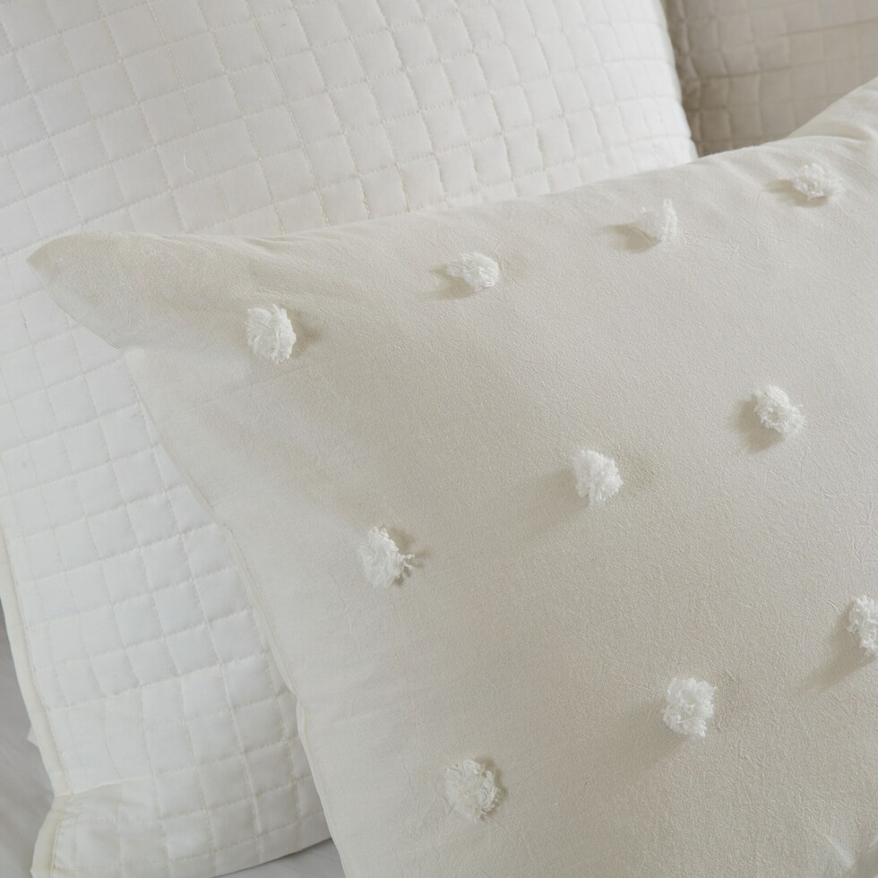 posey white full queen bedding set   