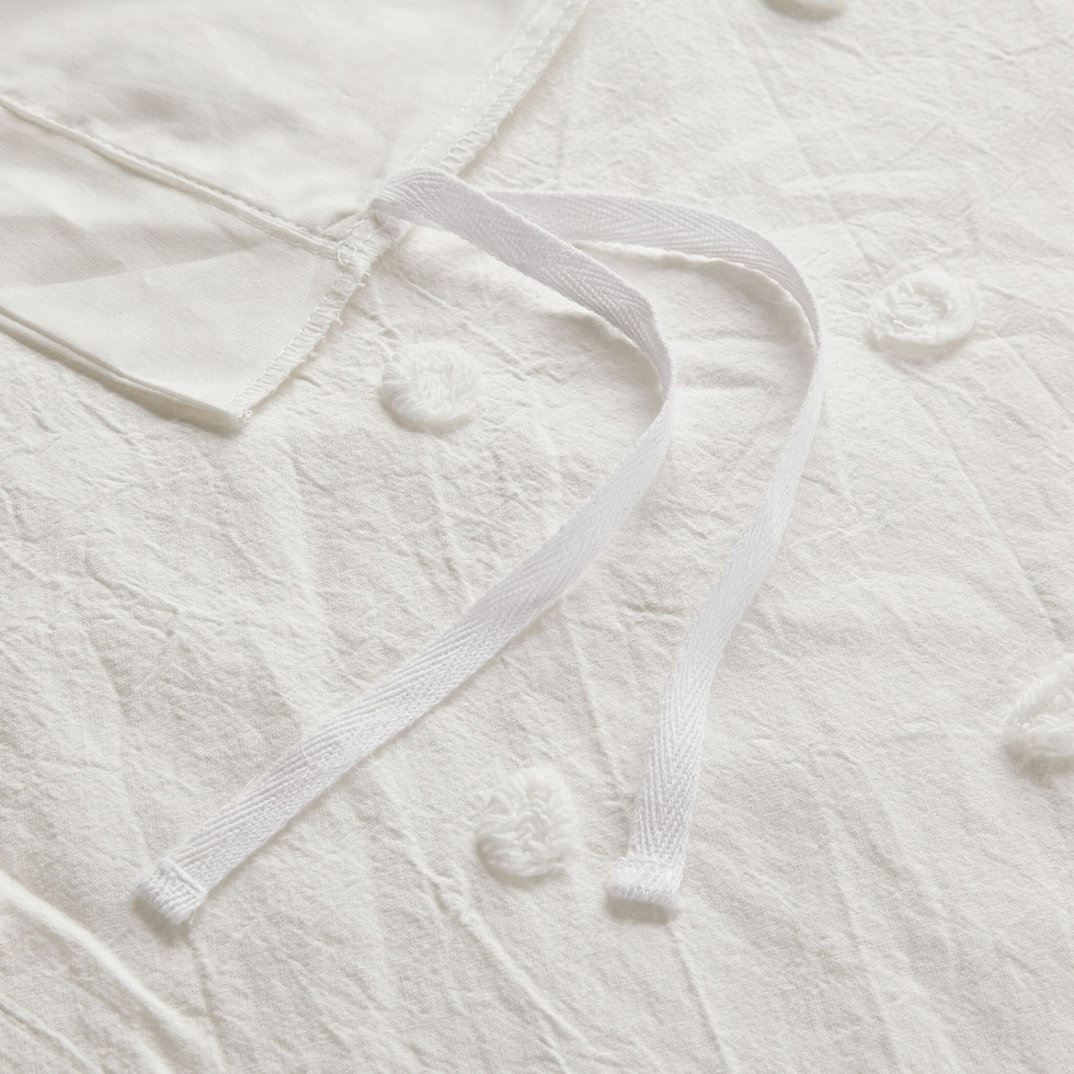 posey white twin bedding set   