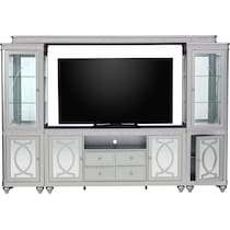 posh tables silver entertainment wall unit   