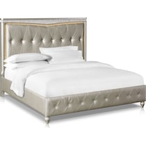 posh silver  pc king bedroom   