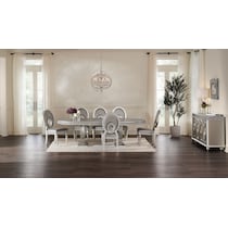 posh silver dining chair   