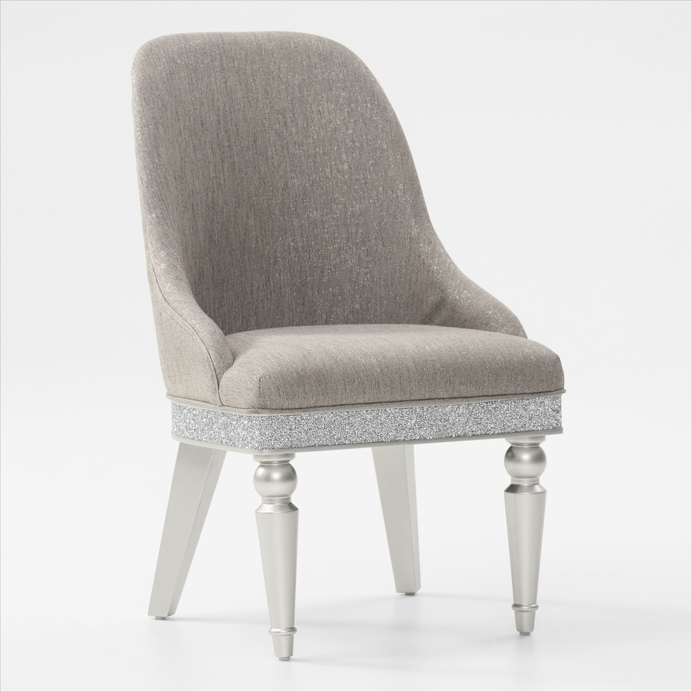 posh silver dining chair   