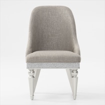 posh silver dining chair   