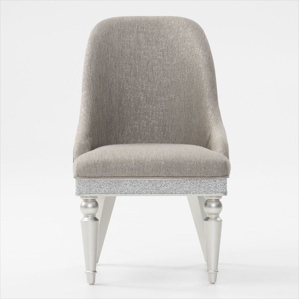 posh silver dining chair   