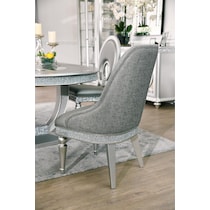 posh silver dining chair   