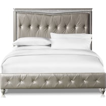 posh silver queen bed   