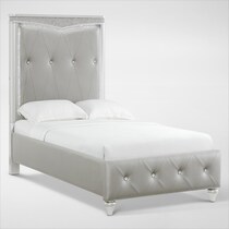 posh silver twin bed   