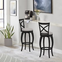 positano black bar stool   