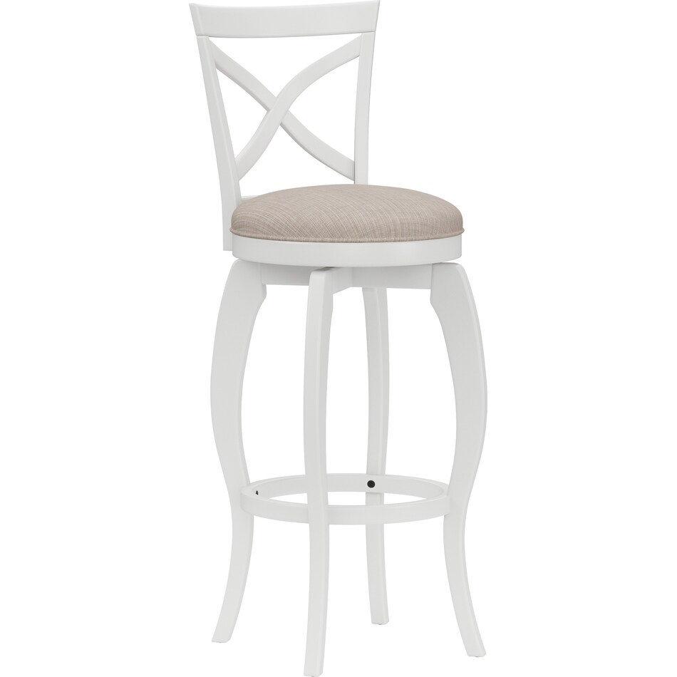 Positano Swivel Bar Stool White Value City Furniture